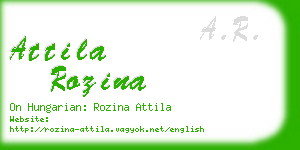 attila rozina business card